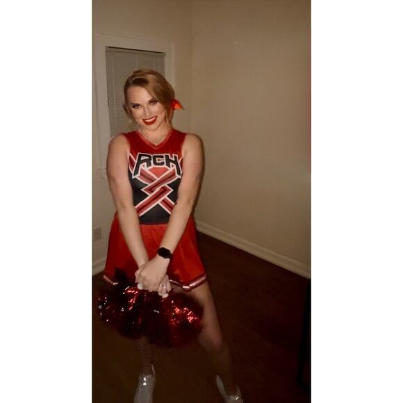 RCH Big Red Bring It On Halloween Cheer Costume - Women's Medium - Picture 5 of 6